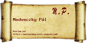 Medveczky Pál névjegykártya