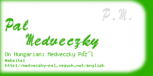 pal medveczky business card